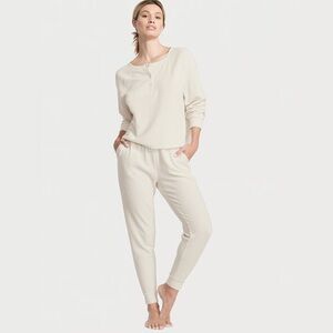 Glow Waffle Henley Jogger Set Medium Victorias Secret